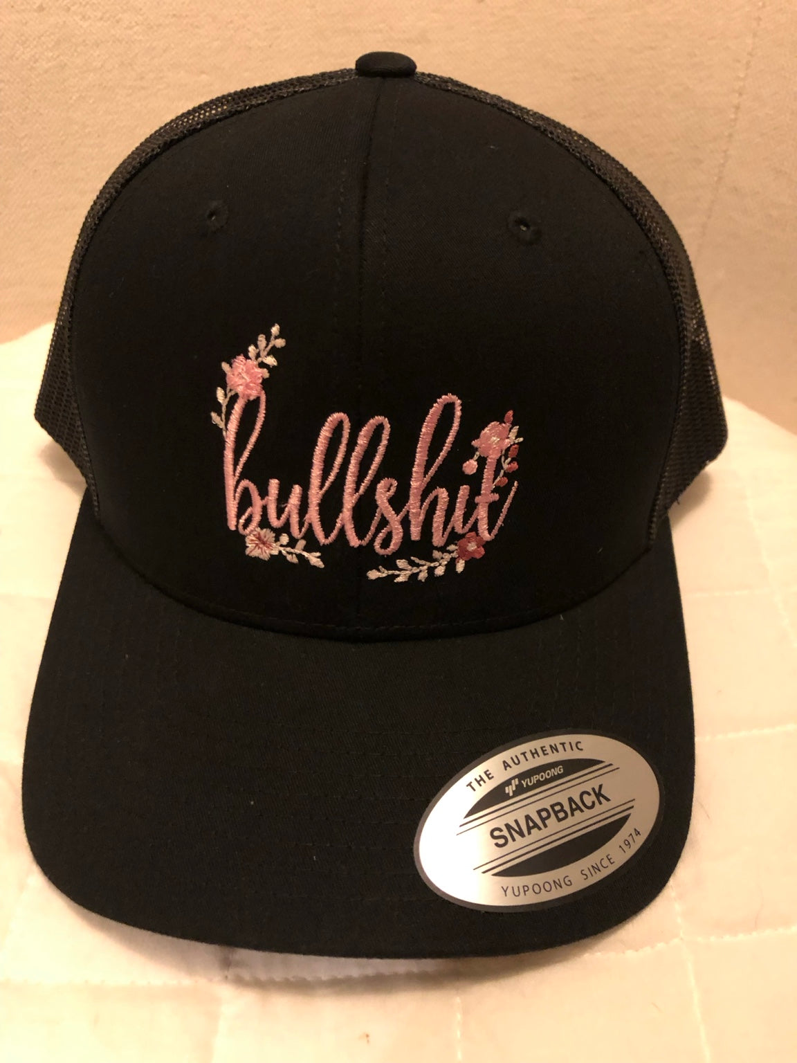 Black Bullshit Hat close product photo